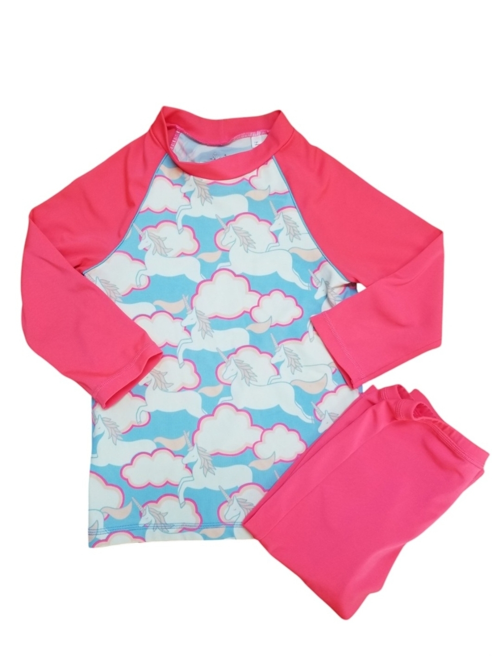 Mini Boden Girls Unicorn Cloud Rashguard Set 7-8y
